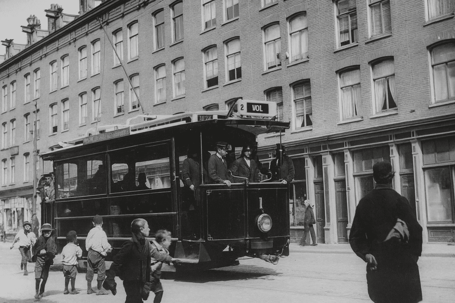 First electric tramway