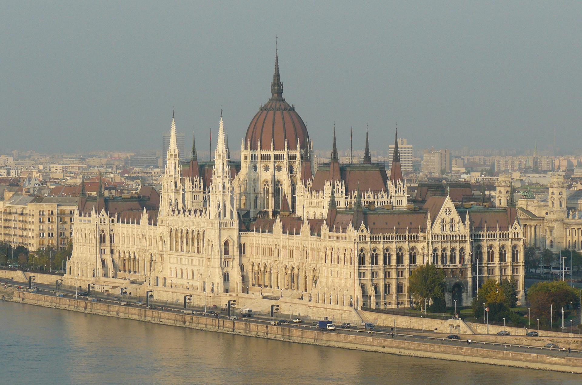 The view across to Parliament, Budapest