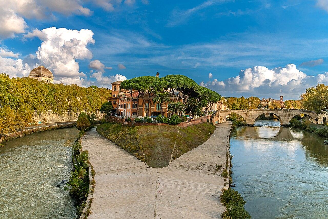 The island that became a ship, Rome
