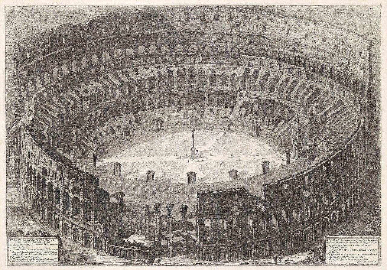 The amphitheatre on a lake, Rome